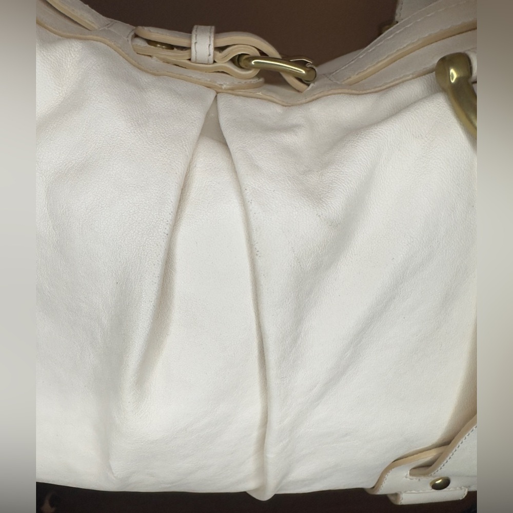 Kooba Leather Tote Satchel in cream Large Size - Picture 7 of 16